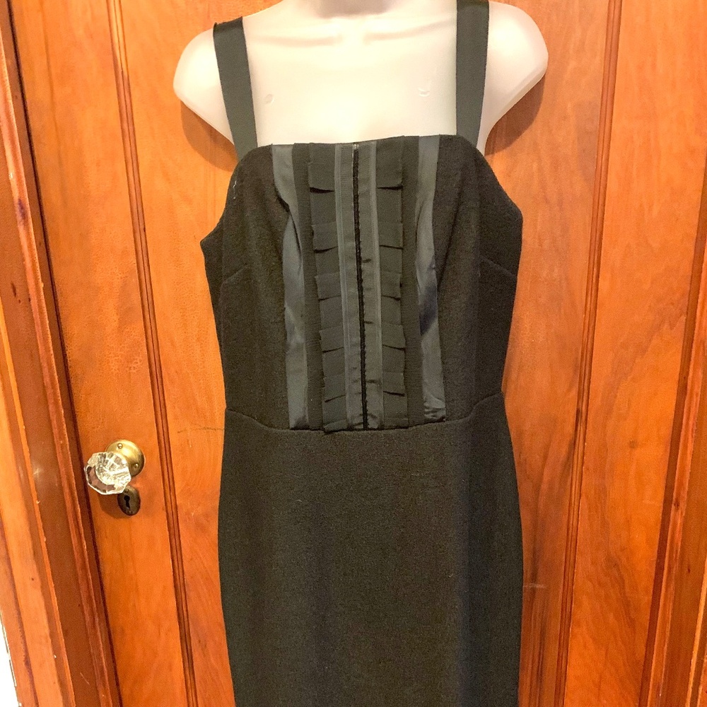 "Banana Republic" black dress, 12, ribbon straps, EUC